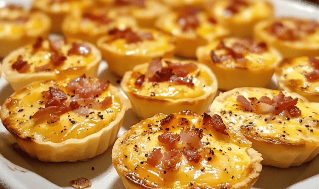 Mini Tortinhas de Batata com Queijo e Bacon