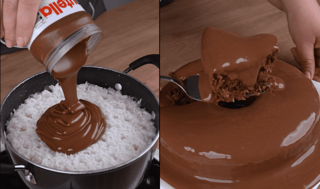Bolo de Arroz com Nutella Macio, Sem Glúten e Surpreendente