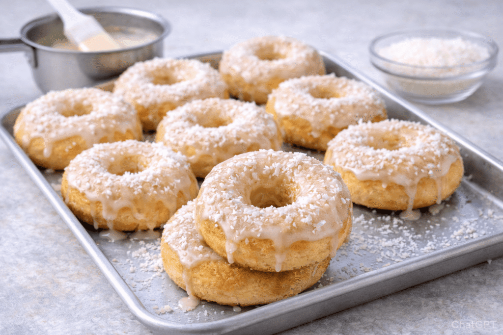 Rosquinha Caseira de Leite Condensado com Cobertura de Baunilha