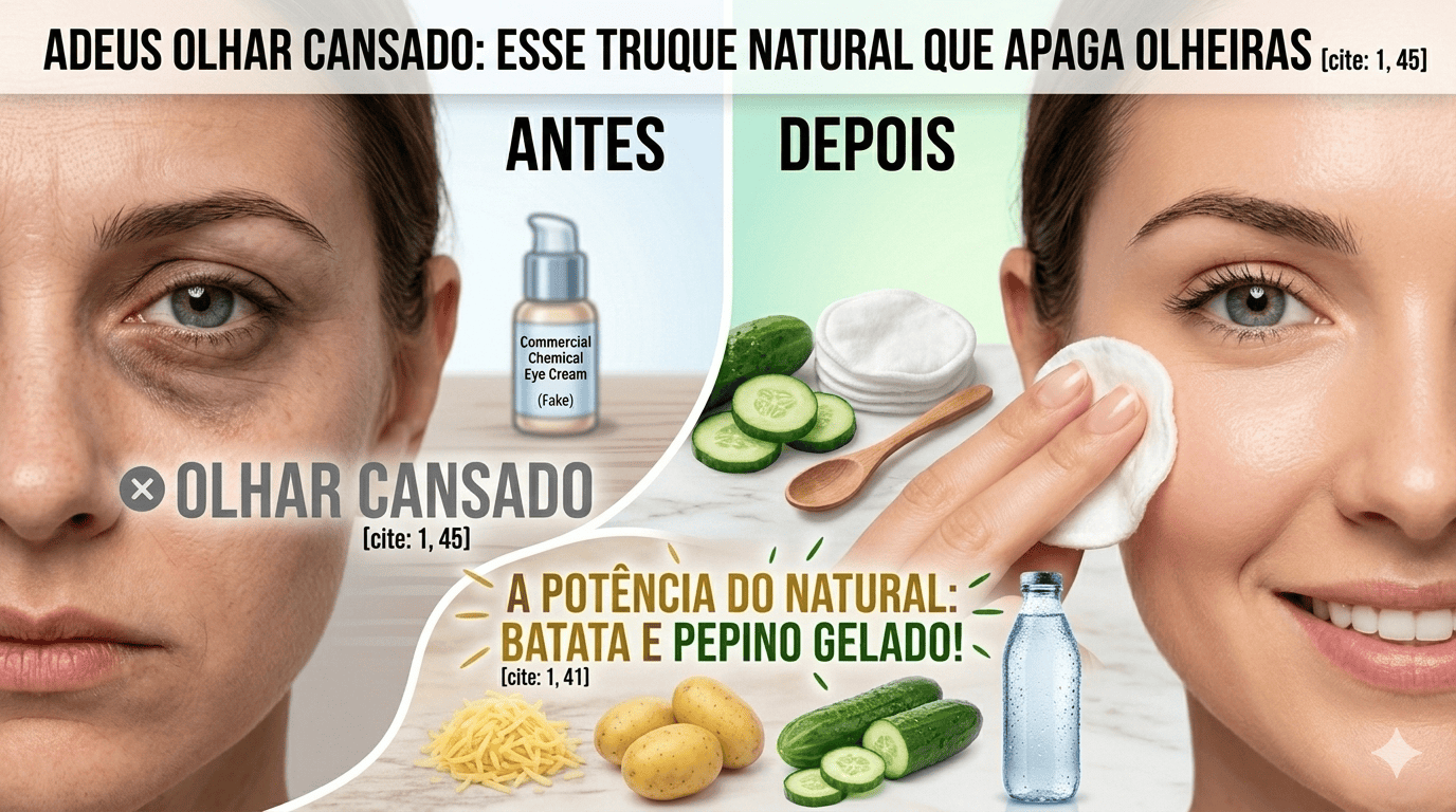 Apagador de Olheiras Caseiro: O Truque Natural que Clareia o Olhar em Uma Noite!