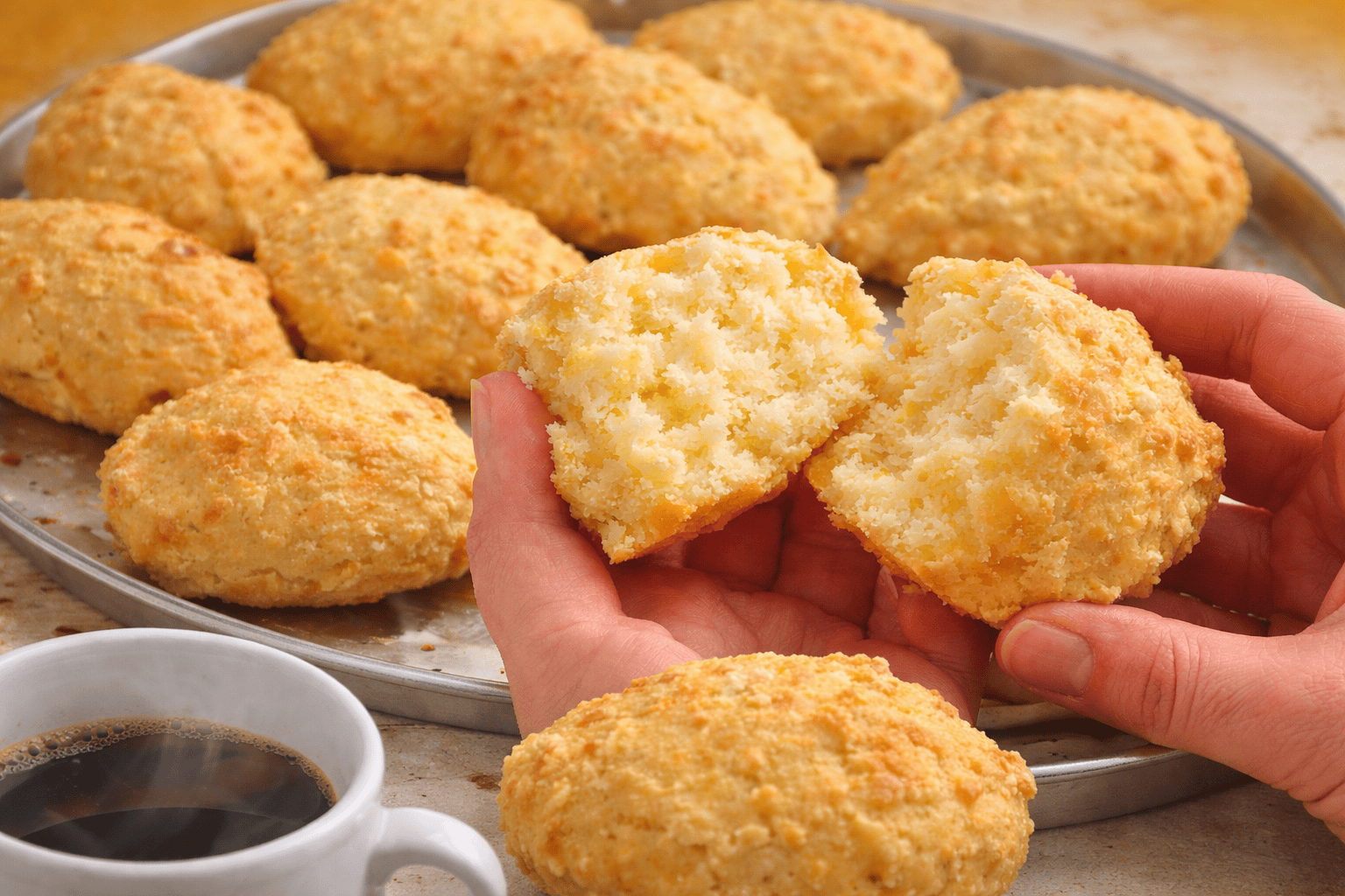 Biscoito de Flocão com Queijo: Crocante por Fora e Macio por Dentro!