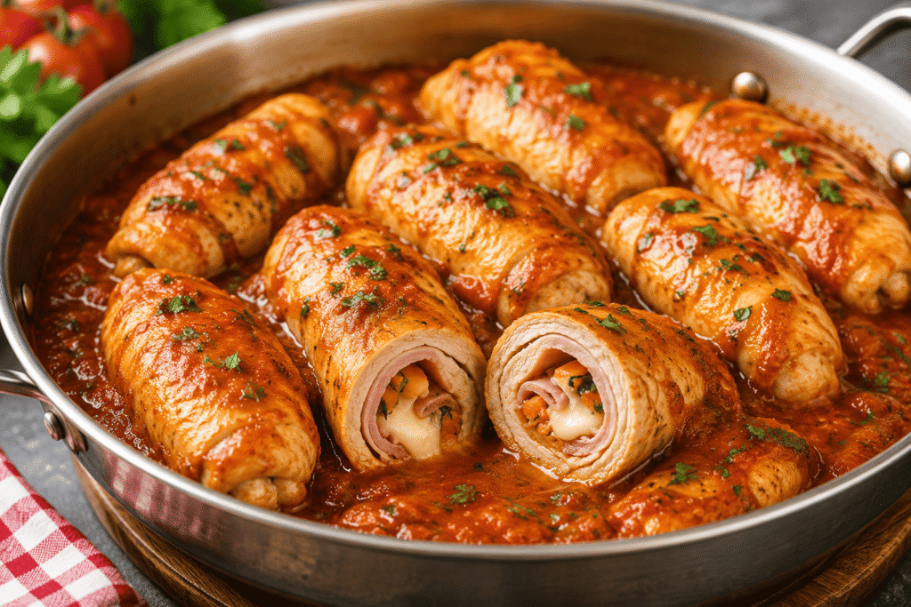 Charuto de Frango Recheado ao Molho: Suculento e Cheio de Sabor