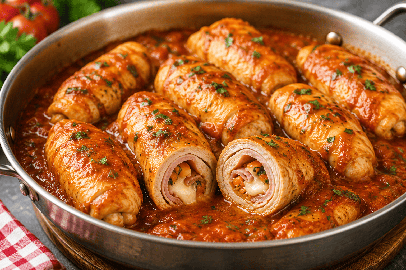 Charuto de Frango Recheado ao Molho: Suculento e Cheio de Sabor