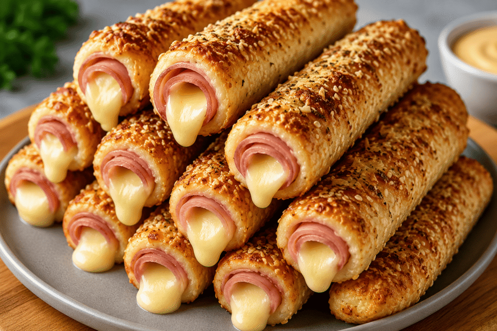 Palitos de Presunto e Queijo Crocantes: Derrete na Boca e Some da Travessa em Minutos