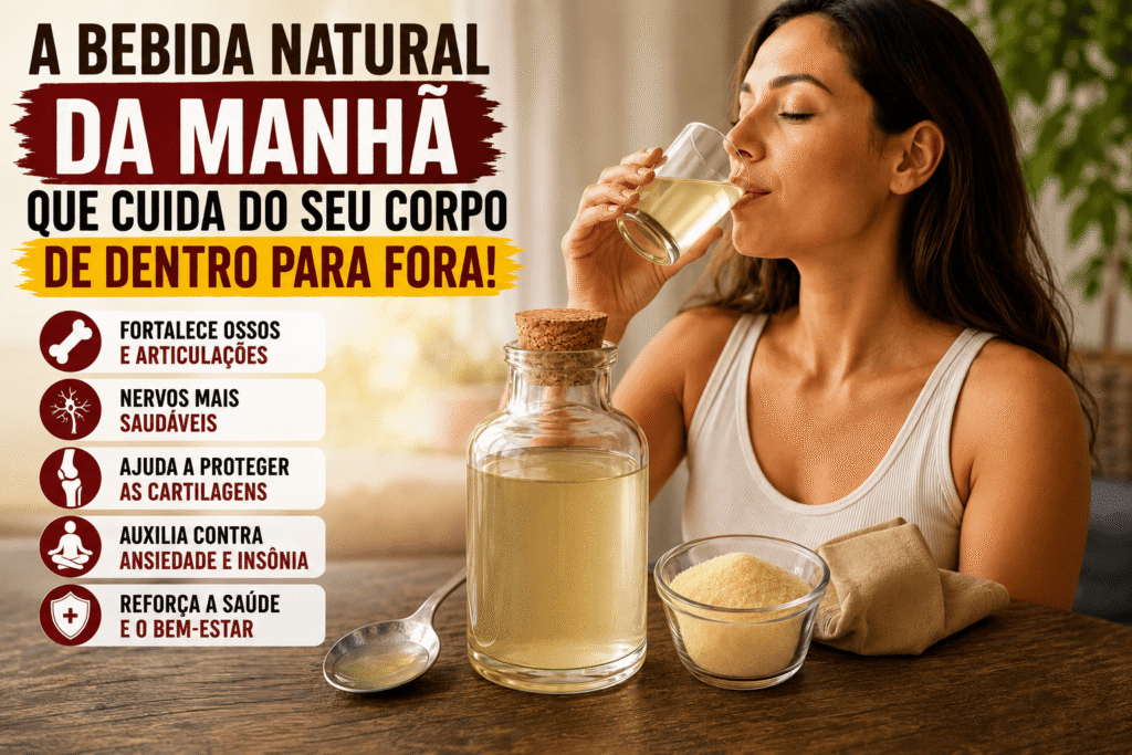 RECEITA DE GELATINA INCOLOR: A Bebida Que Muitas Pessoas Estão Tomando Para Cuidar dos Ossos, Articulações e Ter Energia Durante o Dia