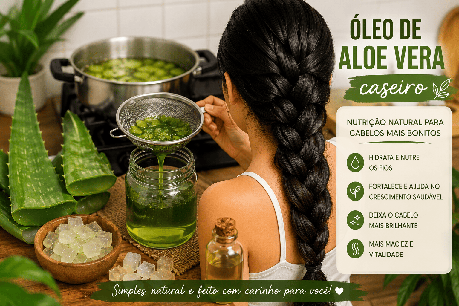 ALOE VERA CASEIRO: O Segredo Natural Para Cuidar dos Fios e Deixar o Cabelo Mais Bonito