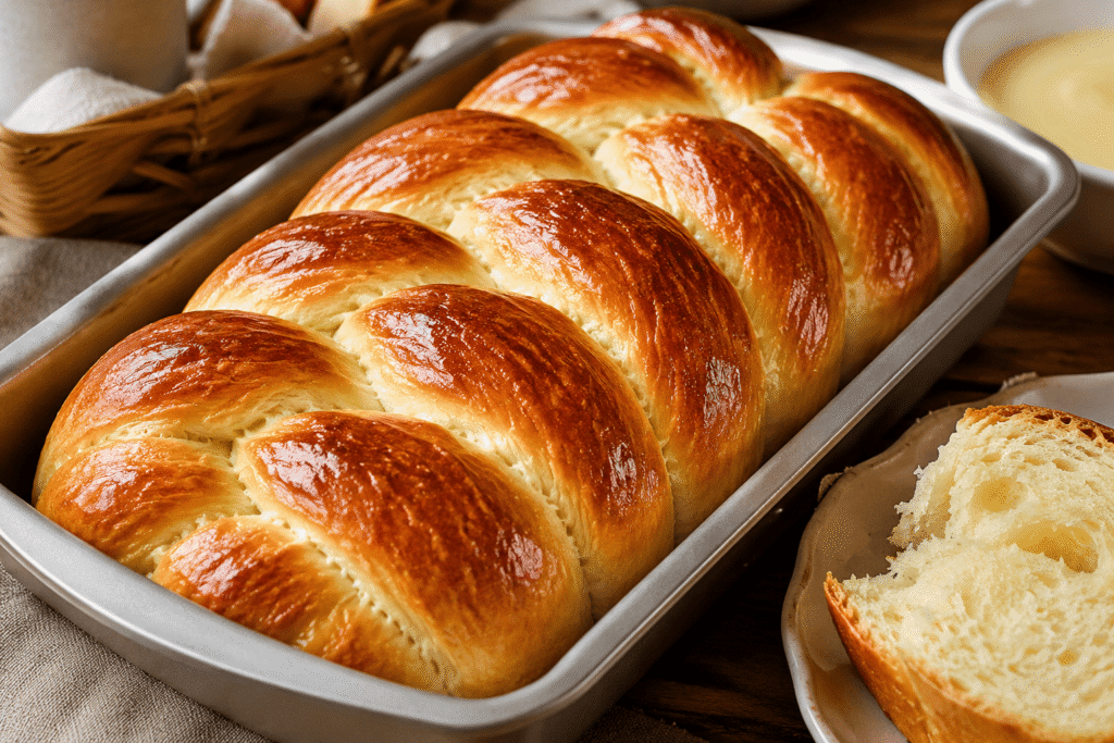 Fiz Essa Rosca Trançada Amanteigada e Minha Família Pediu Para Eu Fazer Toda Semana: Fica Fofinha, Dourada e Desmancha na Boca