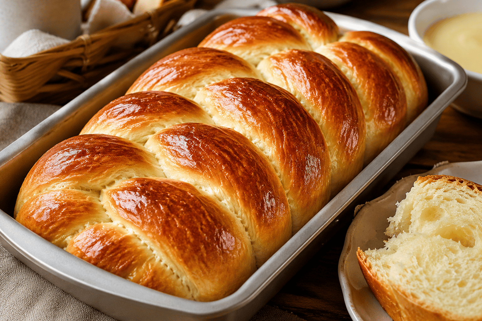 Fiz Essa Rosca Trançada Amanteigada e Minha Família Pediu Para Eu Fazer Toda Semana: Fica Fofinha, Dourada e Desmancha na Boca