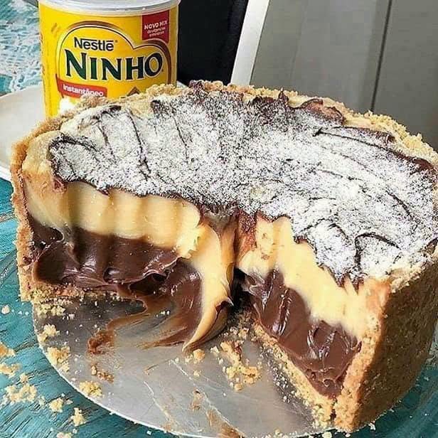 Torta Trufada de Leite Ninho com Chocolate: uma sobremesa cremosa e irresistível