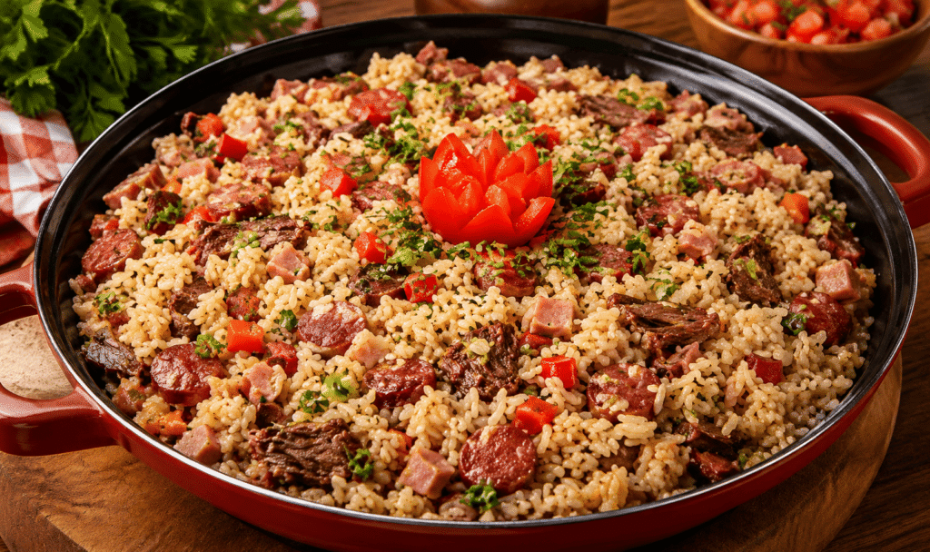 Arroz Carreteiro Tradicional: a receita completa que transforma sobras de carne em um prato irresistível