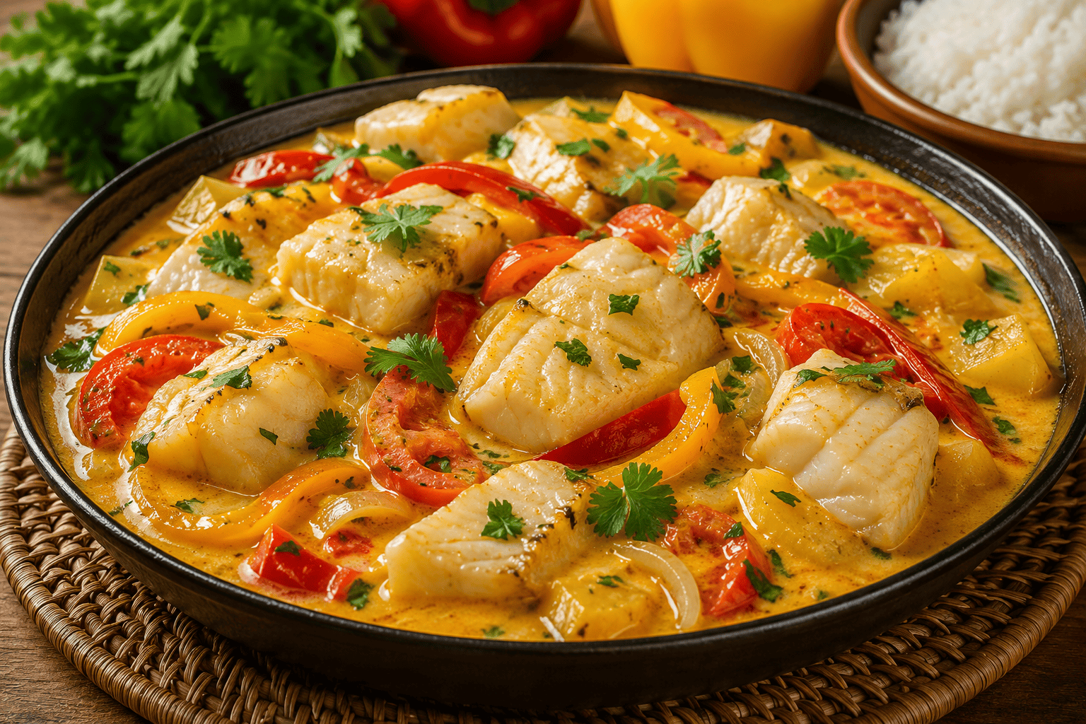 Moqueca de Bacalhau Cremosa: uma receita sofisticada, fácil de preparar e perfeita para ocasiões especiais