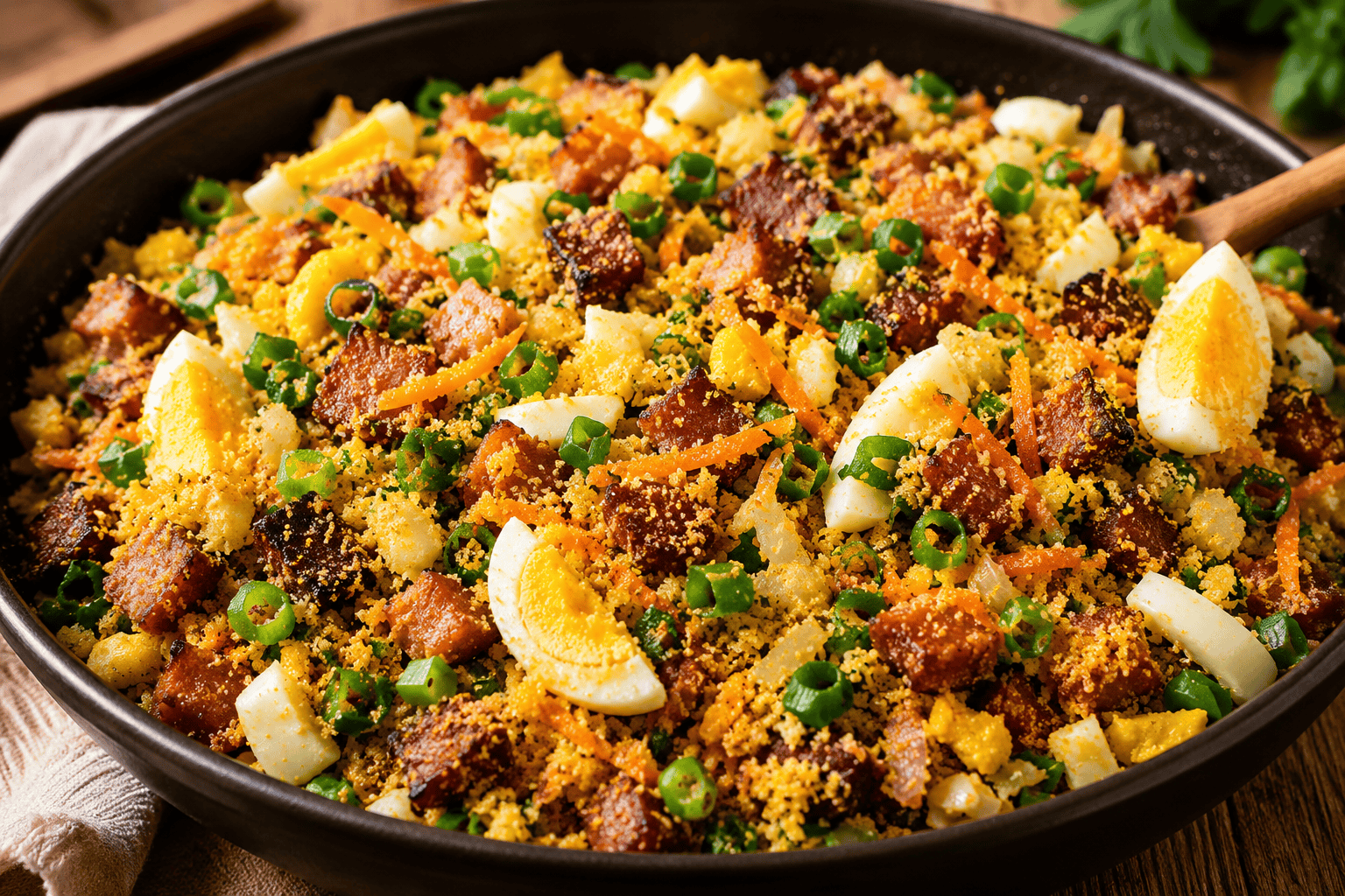 Fiz essa Farofa de Bacon Crocante e agora ninguém aceita churrasco sem ela: a receita que transforma qualquer refeição