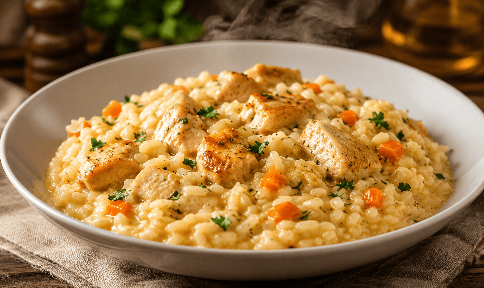 Risoto de Frango Cremoso: Quem Acha Que Risoto É Só Comida de Gente Rica Nunca Fez Essa Receita!