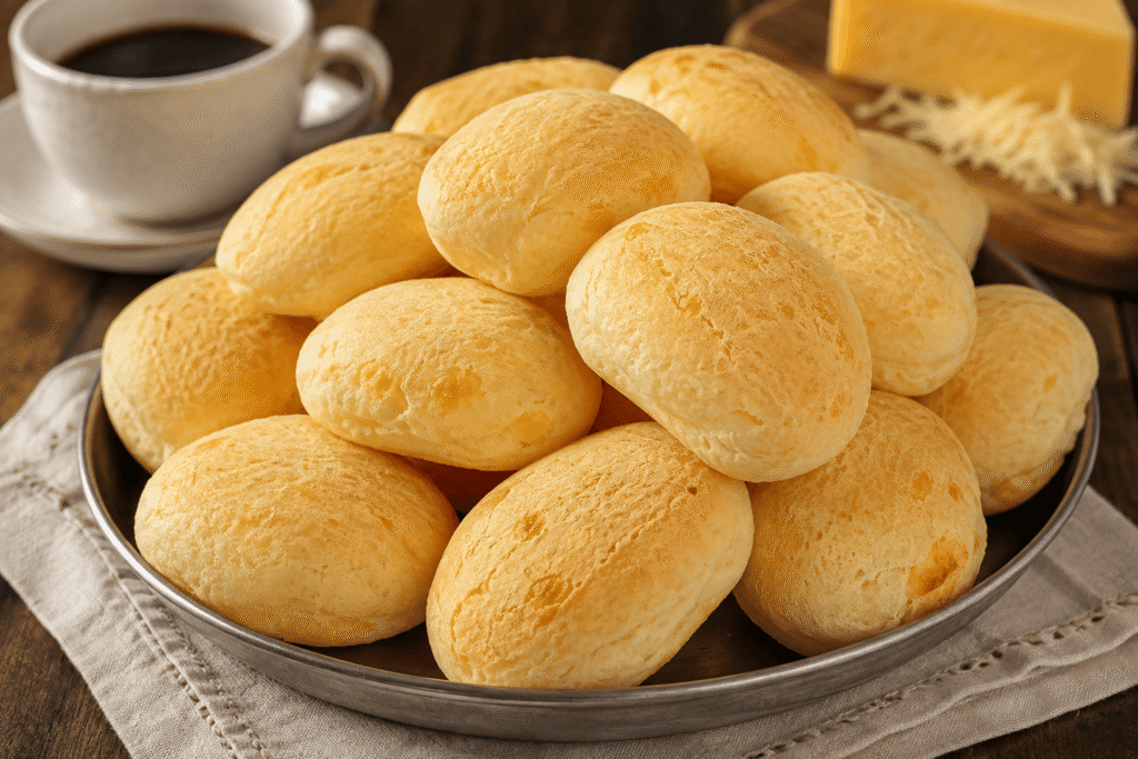 Biscoito de Polvilho com Queijo: fica douradinho por fora e macio por dentro