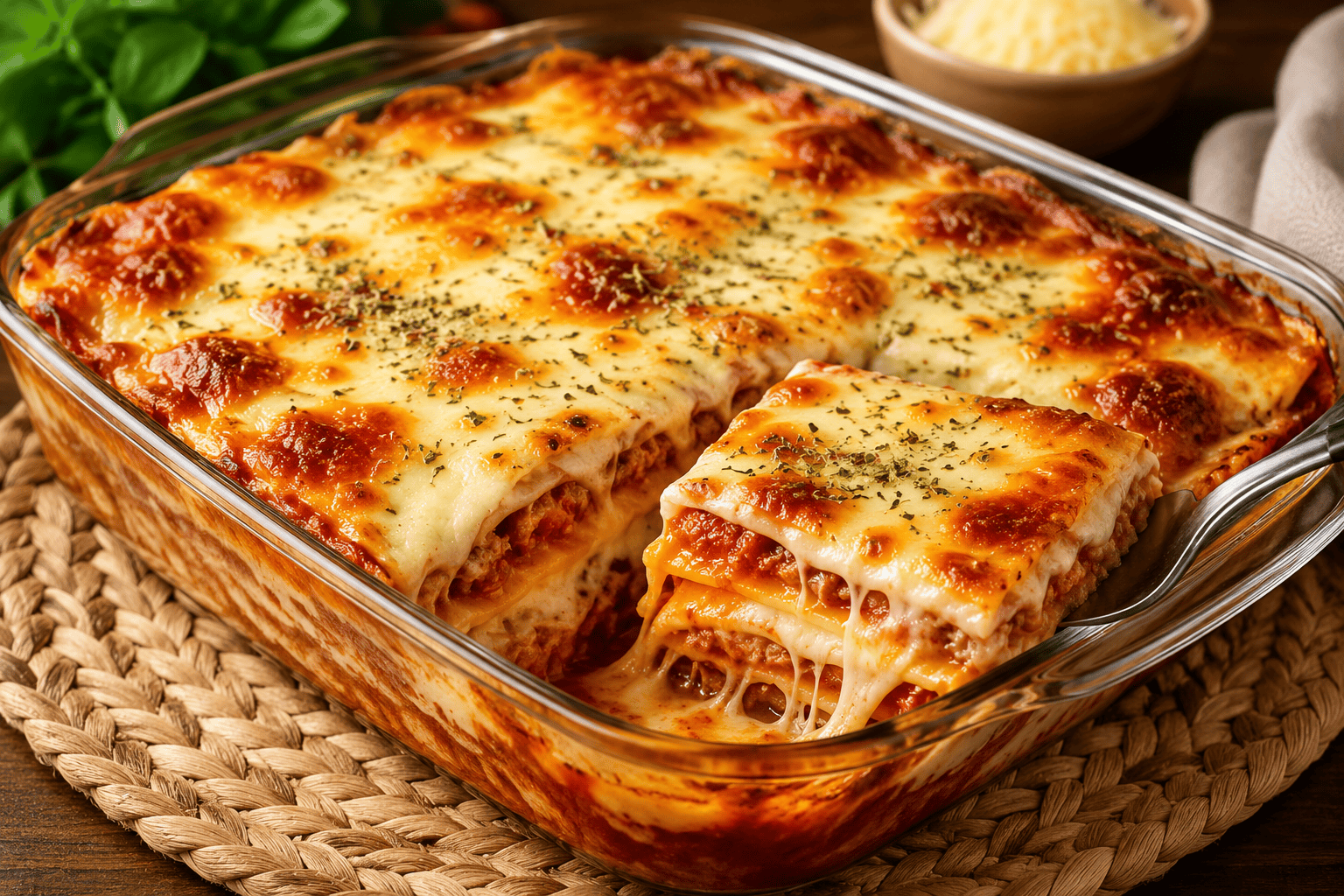 Lasanha 4 Queijos: cremosa, gratinada e tão saborosa que parece de restaurante