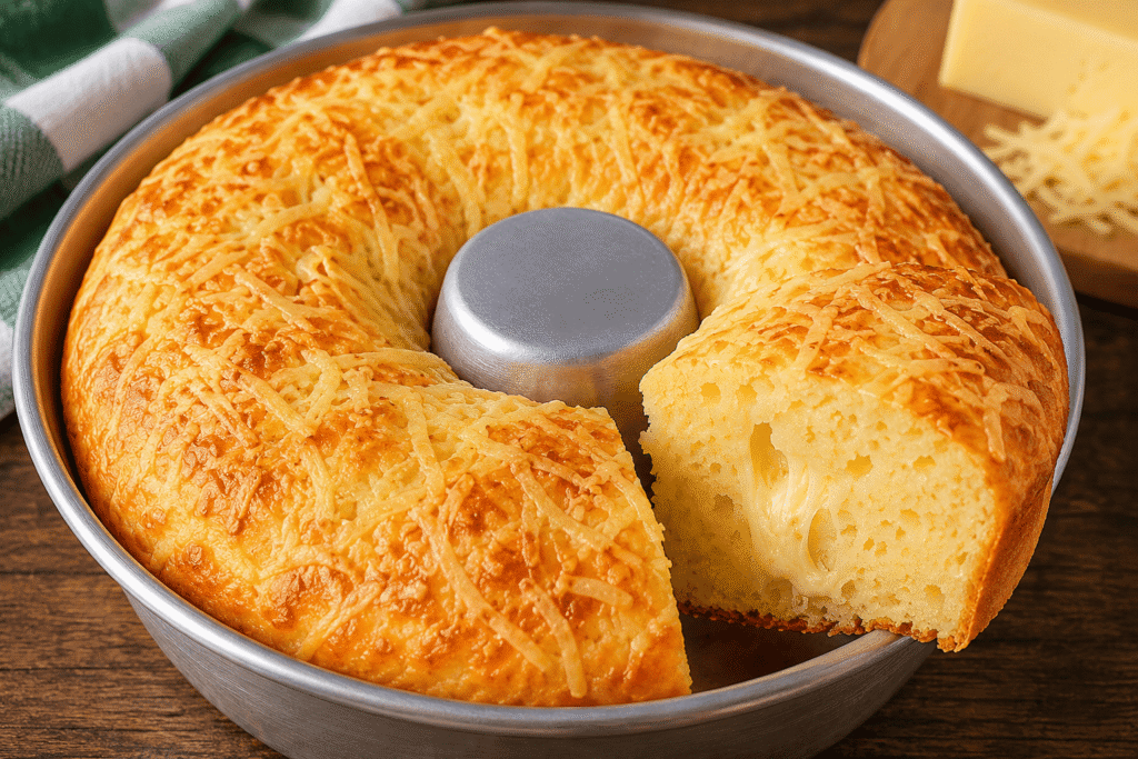 Fiz essa Torta de Pão de Queijo e foi impossível comer só um pedaço